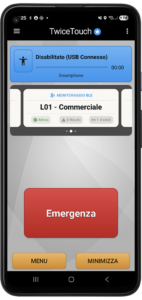 App uomo a terra TwiceTouch