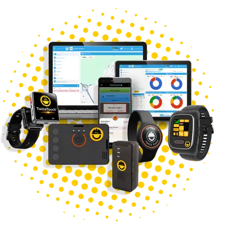 Gamma twicetouch App e dispositivi: allarme sos centrale operativa sicurezza lavoro in solitario